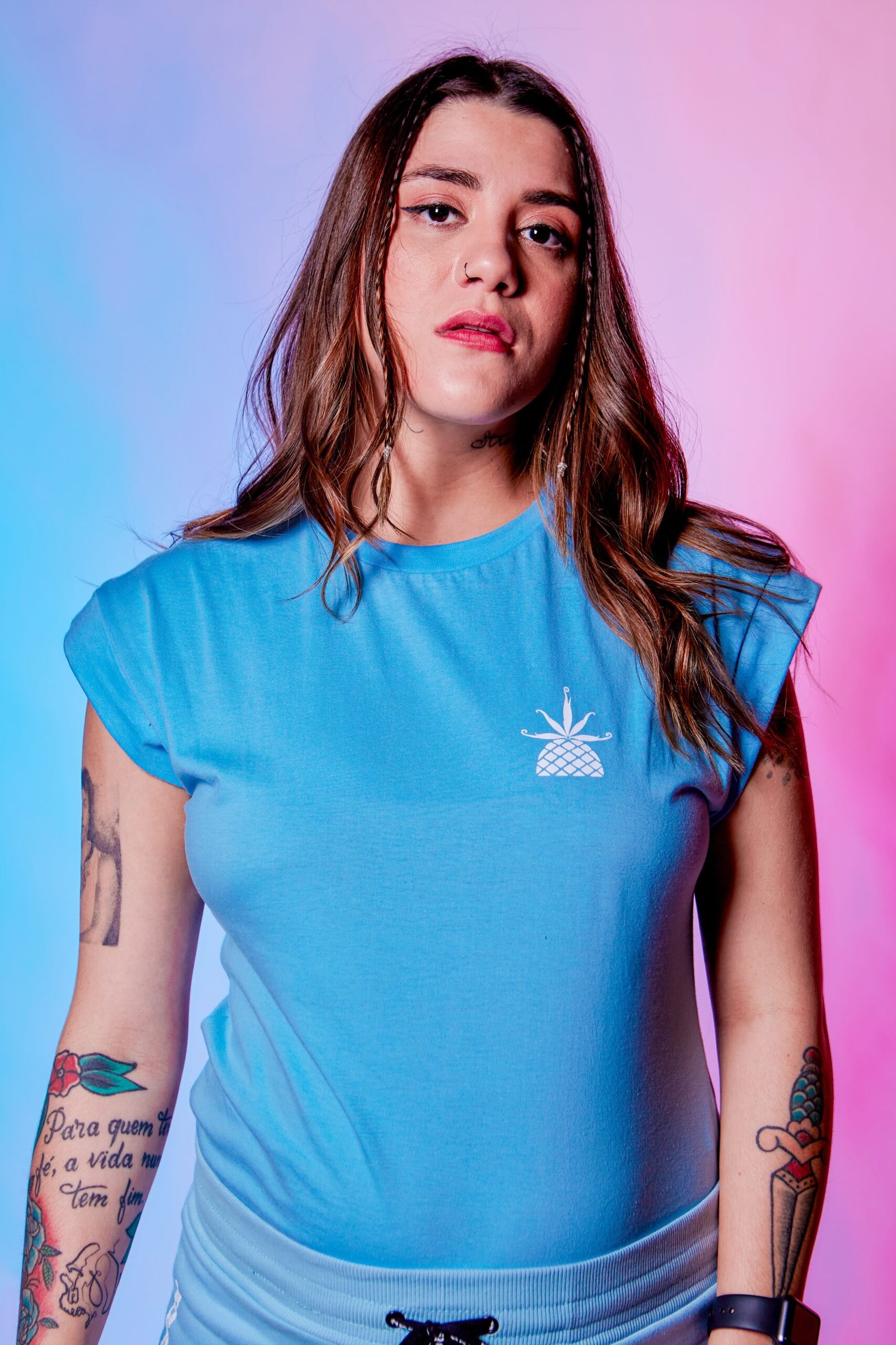 Blusa Dobra Manga Bluepin