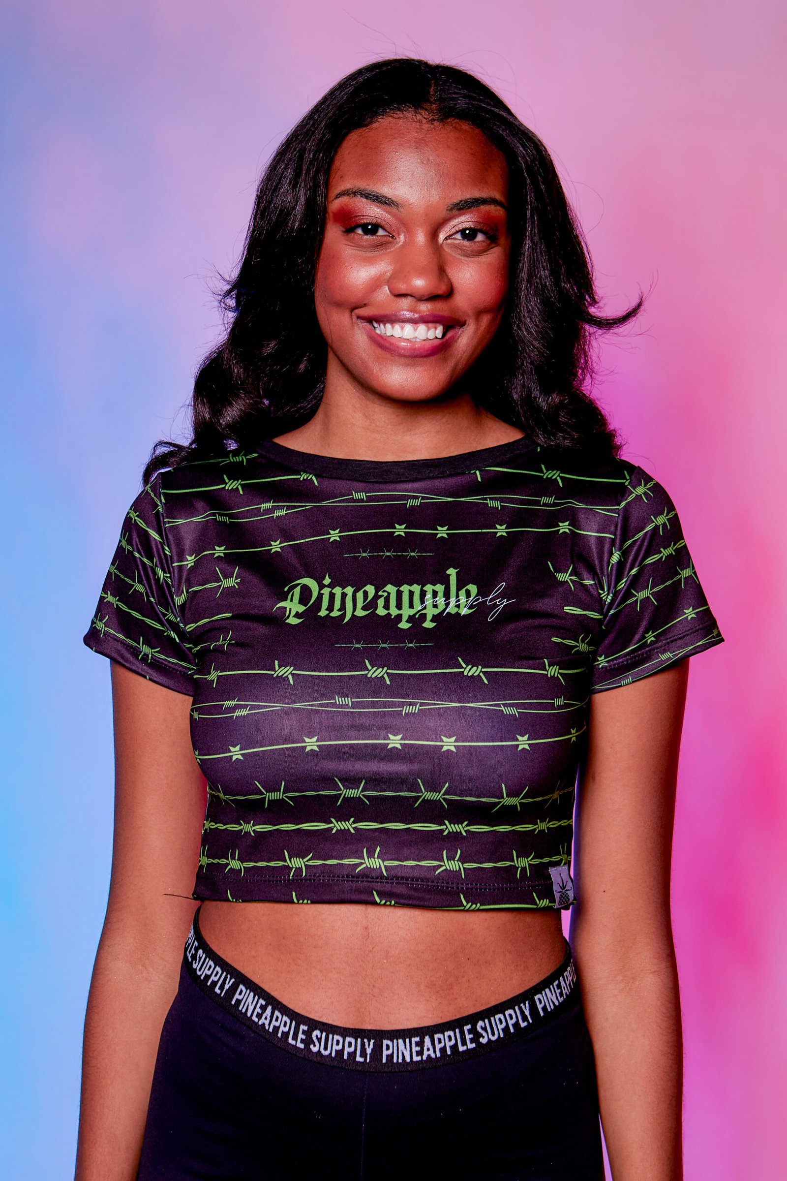 Top Cropped Manga Curta Arames